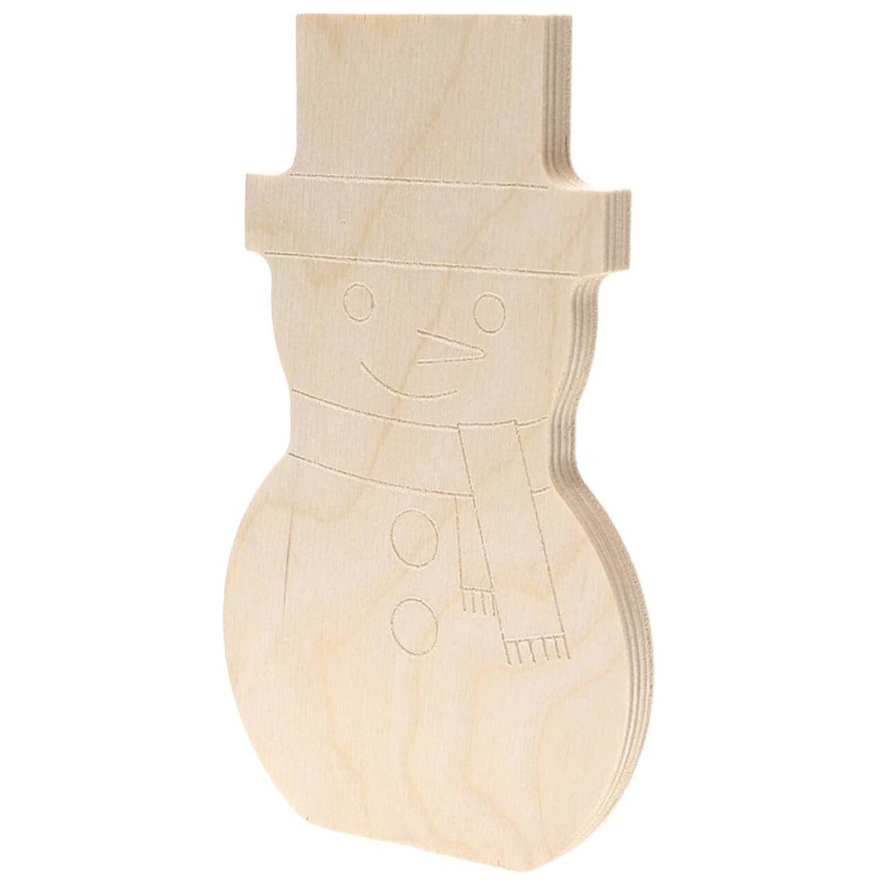 Good Wood by Leisure Arts Shape Snowman 7.5"x4.5", Wooden Shapes, Wood Shapes, Wooden Shapes Wall Decor, Large Wooden Shapes, Small Wooden Shapes for Crafts